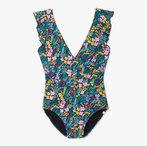 Rifle Paper x Summersalt Ruffle Backflip, size 6